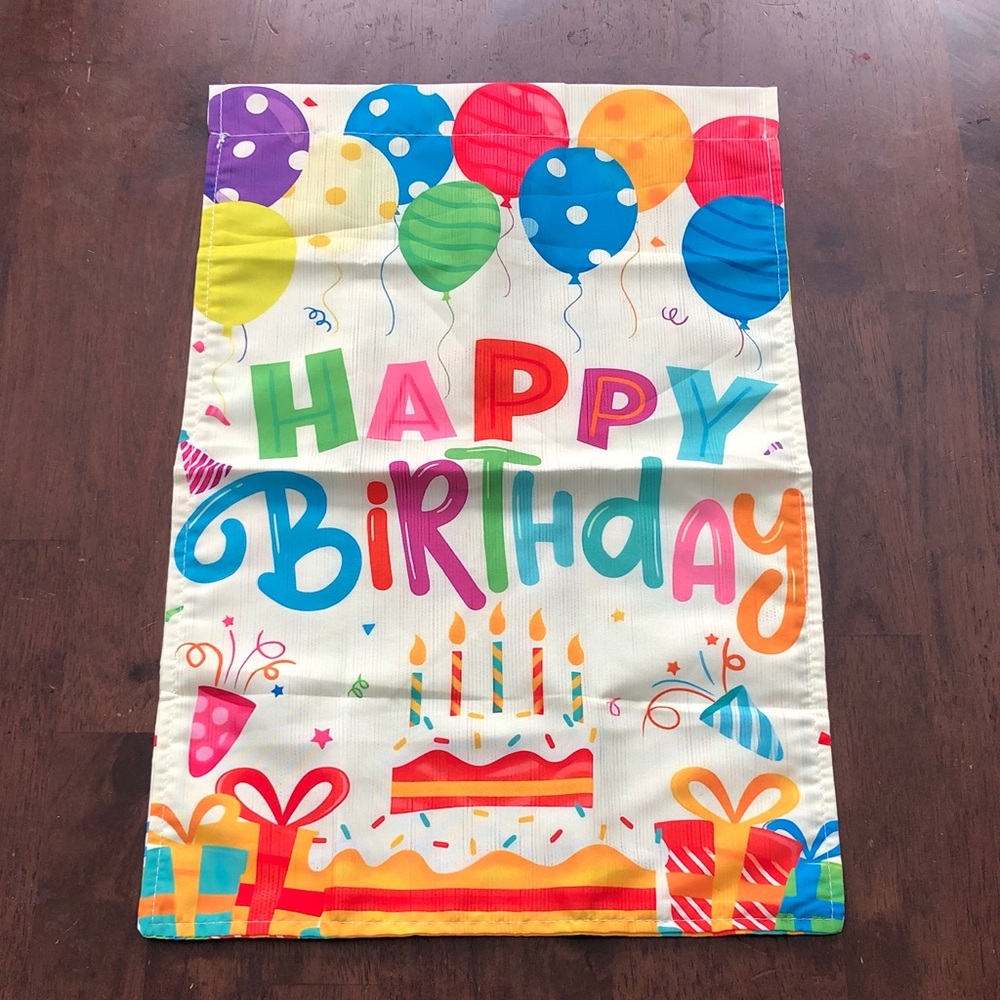 🥧 Happy Birthday Decorative Flag